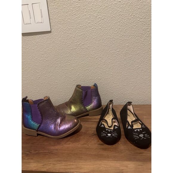 Bundle of Girl Ankle Boots & Cat Theme Flats Size 9 - Picture 1 of 11